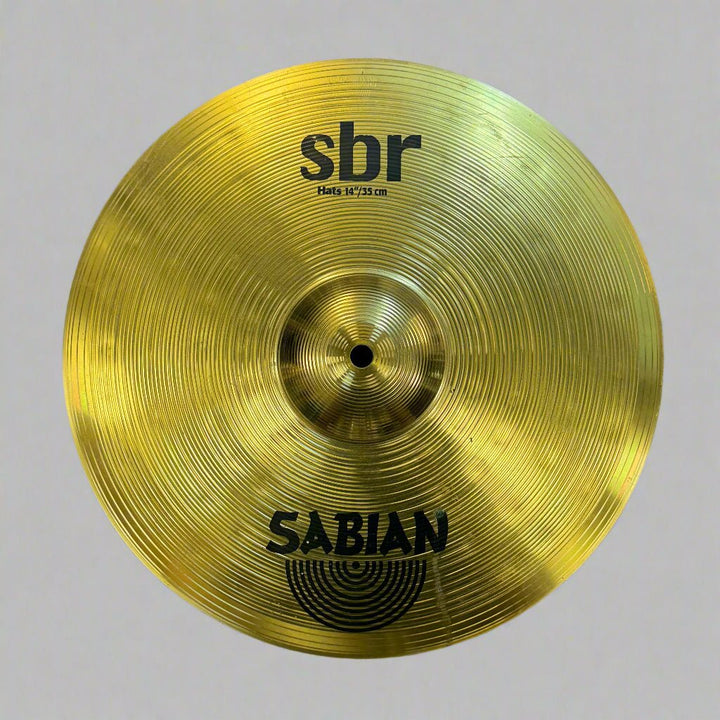 Sabian SBR Cymbal Set "“ 14" Hi - Hats, 16" Crash, 20" Ride "“ Pre - Owned Brass Cymbals - Ev - Entz Music