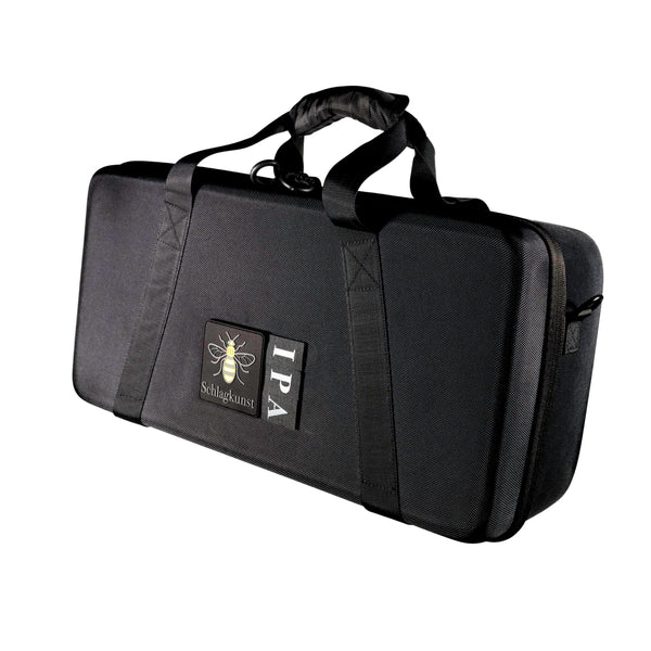 SchlagKunst Premium Stick Case – 40–50 Pair Capacity, Custom Patch, Waterproof Percussion Bag