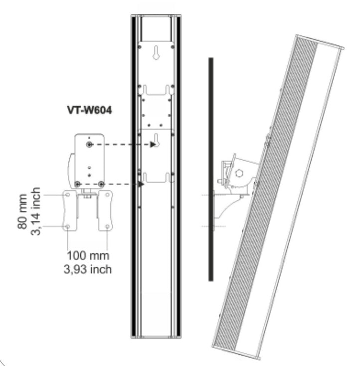 FBT VT-W 604 W Directional wall mount for CLA 604. White - product image 2