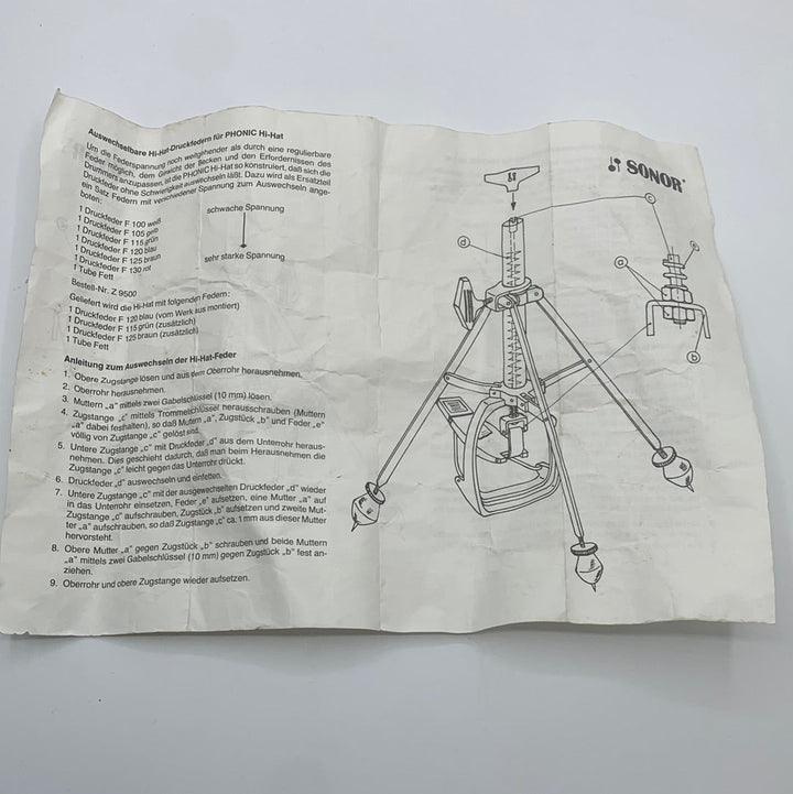Sonor Hi - Hat Compression Spring - Ev - Entz Music