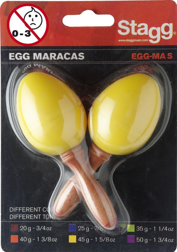 Stagg Egg Maracas - Yellow - Ev - Entz Music