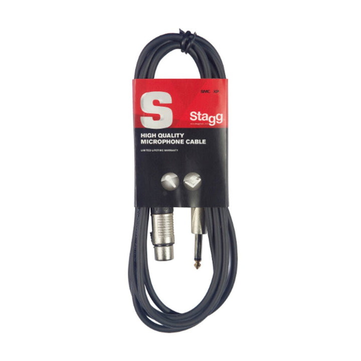 Stagg Microphone cable, XLR - 1/4" Jack (f/m), 10 m (33') - Ev - Entz Music