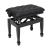 Stagg PBH 850 BKP SBK Highgloss Black Concert Hydraulic Piano Bench with Fireproof Black Vinyl Top - Ev - Entz Music