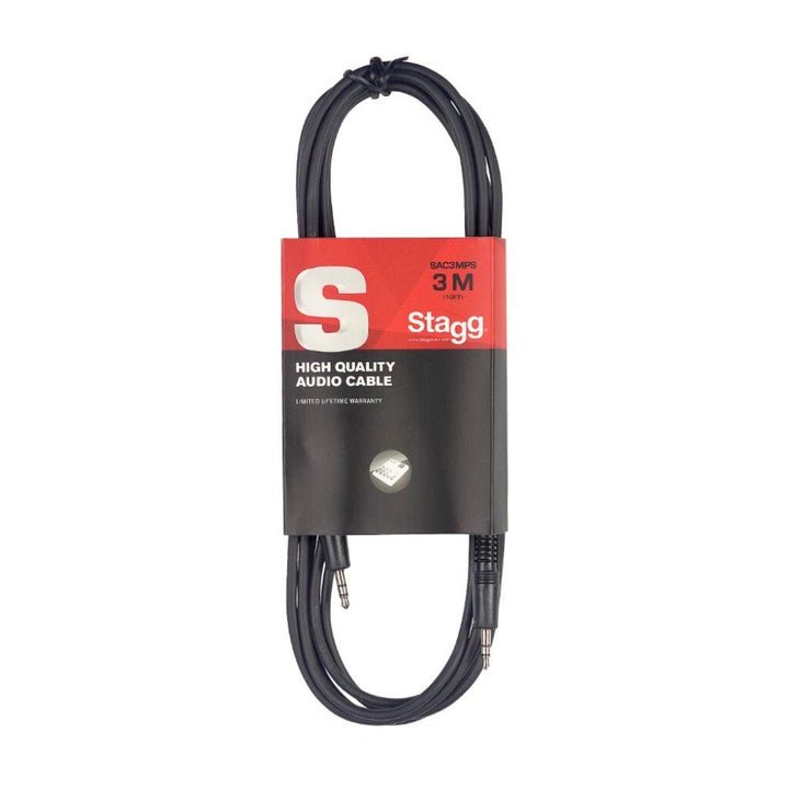 Stagg SAC2MPSMPSB - 2m Mini Jack to Mini Jack Audio Cable - Ev - Entz Music