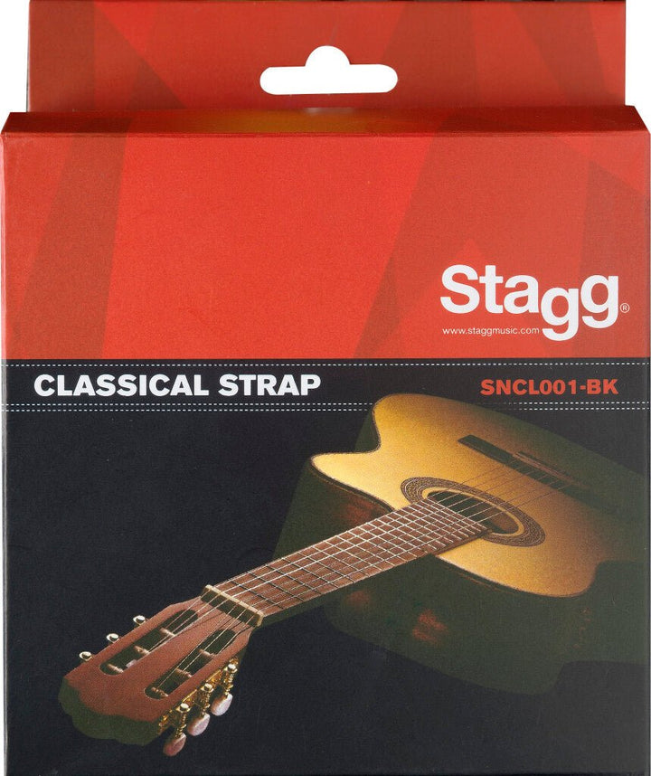 Stagg SNCL001 - BK Sound - Hole Nylon Strap for Classical Guitars and Ukuleles - Ev - Entz Music
