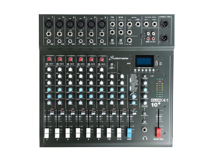 Studiomaster Club XS 10+ 10 Channel Mixing Console with Bluetooth & DSP - Ev - Entz Music