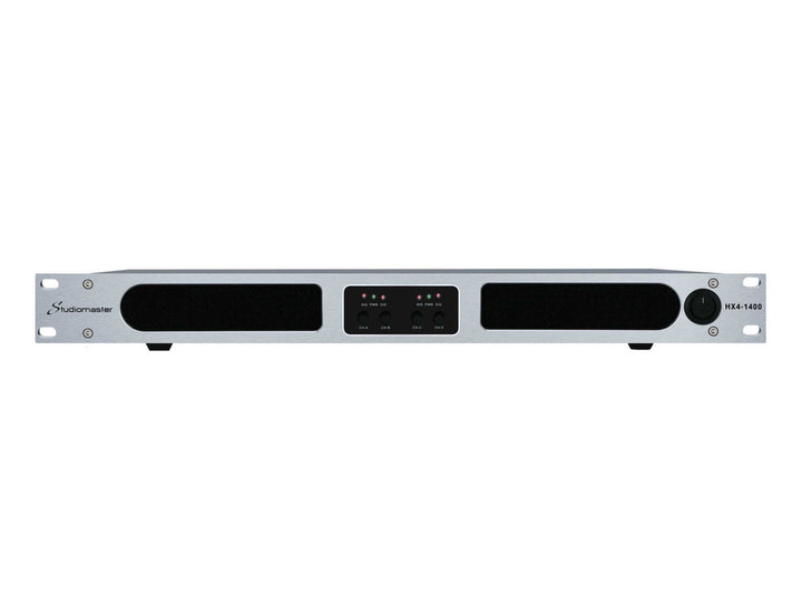 Studiomaster HX4-1400 digital power amplifier front view
