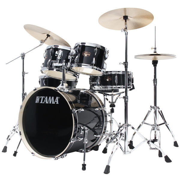 Tama Imperialstar Drum Kit – Hairline Black, 20/10/12/14 + 14×5 Snare (IP50H6W-HBK)