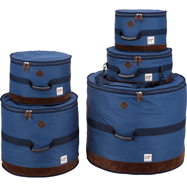 TAMA POWERPAD Designer Drum Bag Set – Protective Cases for 22"x18" BD, 10"x8" & 12"x9" TTs, 16"x16" FT, 14"x6.5" SD – Multiple Colors - Ev - Entz Music
