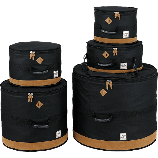 TAMA POWERPAD Designer Drum Bag Set – Protective Cases for 22"x18" BD, 10"x8" & 12"x9" TTs, 16"x16" FT, 14"x6.5" SD – Multiple Colors - Ev - Entz Music
