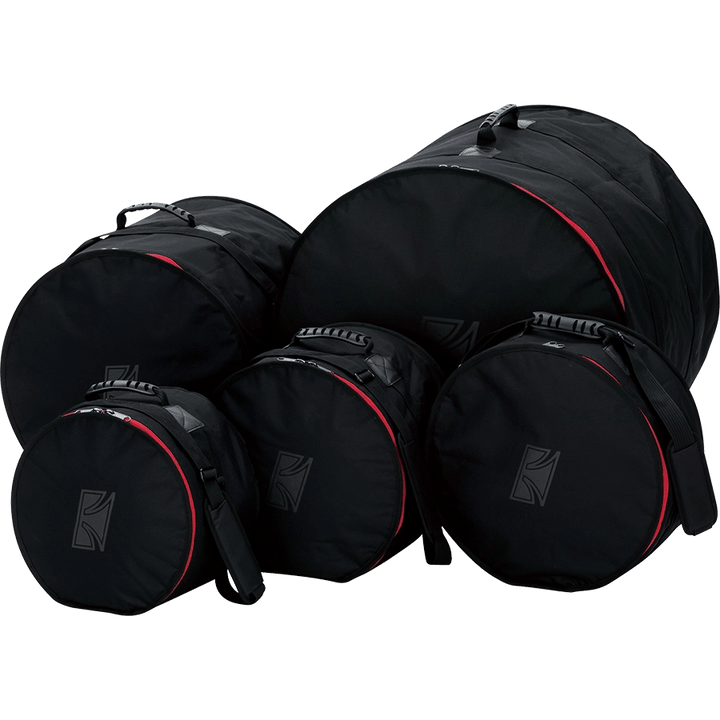 TAMA Standard Series Drum Bag Set DSS52K – Durable 5 - Piece Drum Bags for 22" Bass Drum, 10" and 12" Toms, 16" Floor Tom, and 14" Snare - Ev - Entz Music