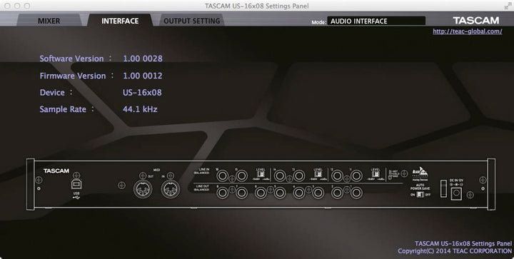Tascam US - 16x08 Audio Interface with 16 Mic/Line Inputs, Ultra - HDDA Preamps, and DSP Mixer for Professional Recording - Ev - Entz Music