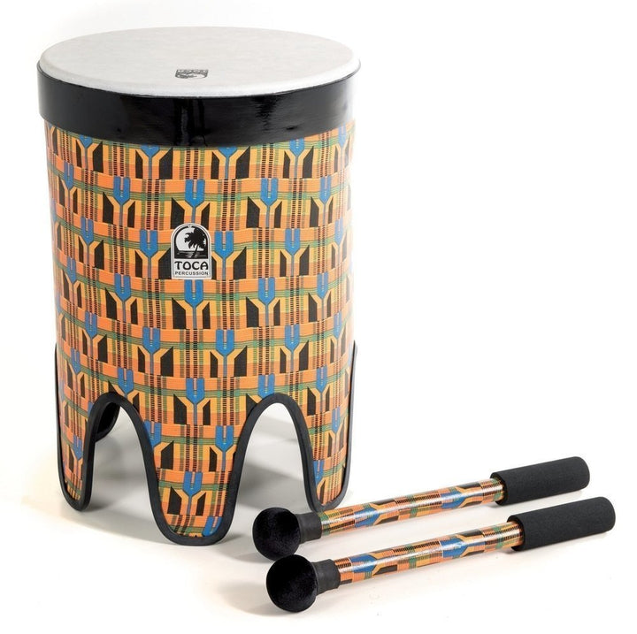 Toca Freestyle II Nesting Tom Tom Drums - Kente Cloth - 12" / 14" / 16" / SET - Ev - Entz Music