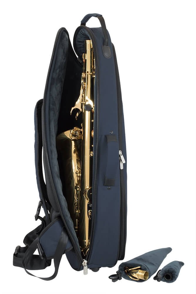 Tom & Will Tenor Sax Gig Bag – Blue with Plush Blue Interior & Backpack Straps (36TS - 387) - Ev - Entz Music