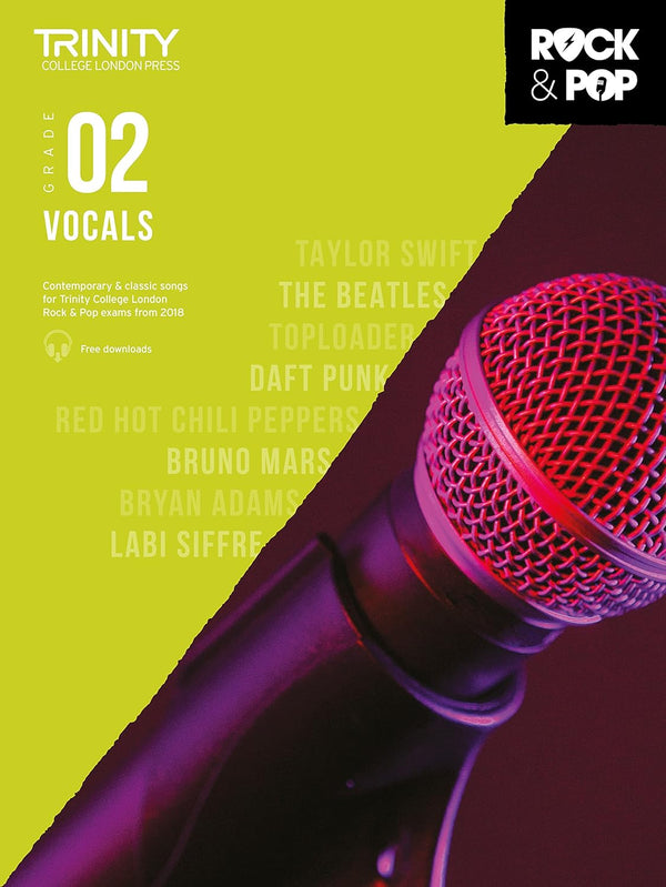 Trinity Rock & Pop 2018 Vocals Grade 2 - Ev - Entz Music