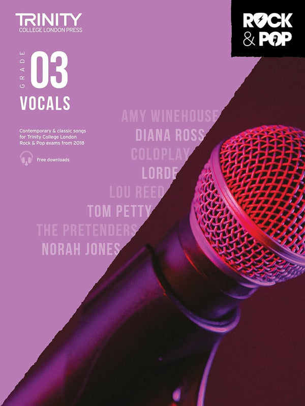 Trinity Rock & Pop 2018 Vocals Grade 3 - Ev - Entz Music