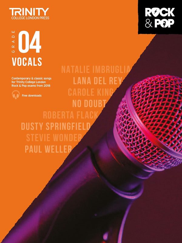 Trinity Rock & Pop 2018 Vocals Grade 4 - Ev - Entz Music