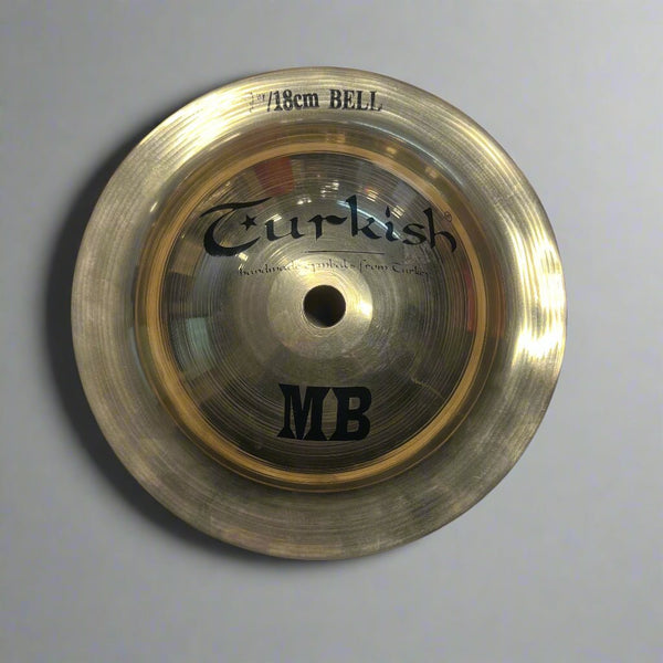 Turkish Cymbals 7" Mega Bell - Handcrafted B20 Alloy, Clear & Piercing Sound - Ev - Entz Music