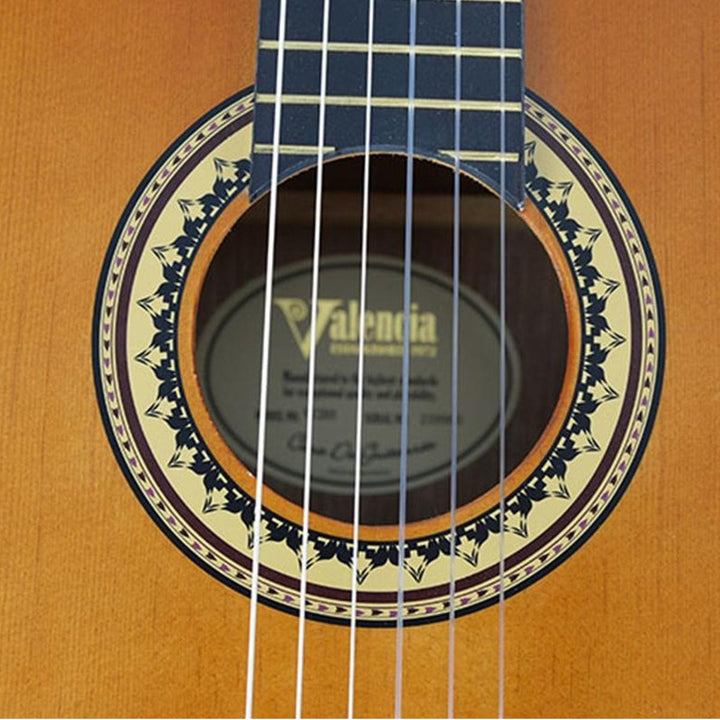 Valencia Classical Guitar 200 Series - Sitka Spruce Top, Narrow Neck & Standard Options, Ebonized Mahogany Fingerboard - Ev - Entz Music