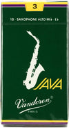 Vandoren Java 3 Alto Sax Reeds Box 10 - Ev - Entz Music