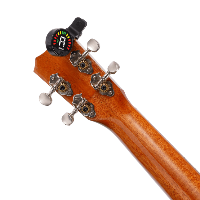 D'Addario Nexxus 360 Tuner Rechargeable back of ukulele