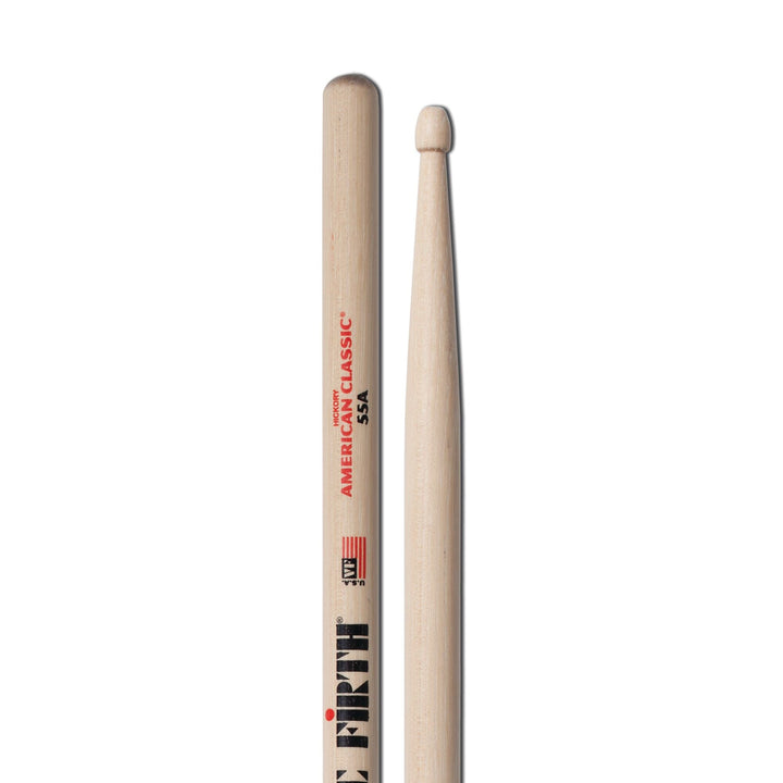 Vic Firth American Classic® 55A Drumsticks - Hickory Sticks with Medium Taper for Balanced Play - Ev - Entz Music