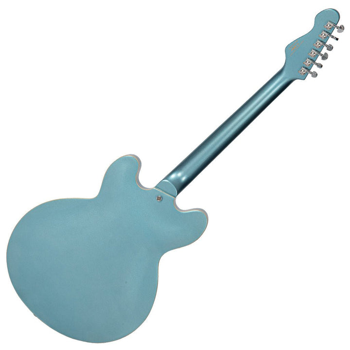 Vintage Gun Hill Blue VSA550 Reissued Semi Acoustic Guitar – Classic Tone, Premium Build - Ev - Entz Music