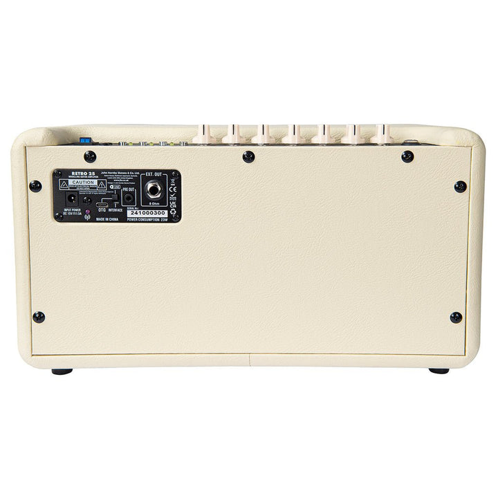 Vintage Retro 25W Guitar Amplifier with DSP Effects – 6 Built - in Effects, Adjustable Tone, USB Connectivity (Vintage White) - Ev - Entz Music