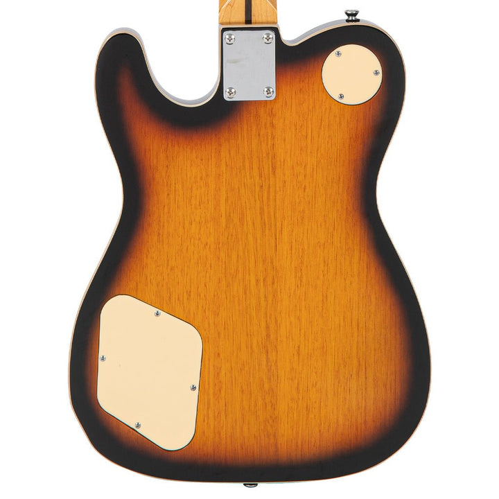 Vintage REVO Series 'Midline' Electric Guitar - Two - Tone Sunburst | Chambered Okoume Body with Neodymium Pickups - Ev - Entz Music