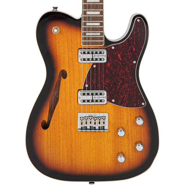 Vintage REVO Series 'Midline' Electric Guitar - Two - Tone Sunburst | Chambered Okoume Body with Neodymium Pickups - Ev - Entz Music