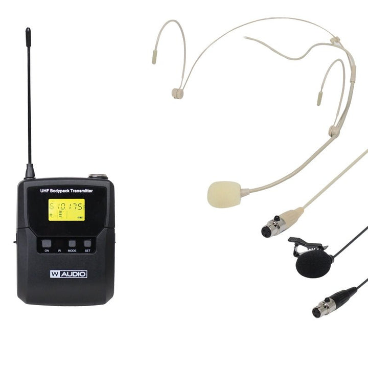 W Audio DQM 600BP Body Pack Kit with Head Set and Lavalier Microphones - Channel 38 - Ev - Entz Music
