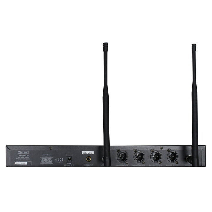 W Audio DQM 600H Quad Handheld UHF Radio Microphone System - Channel 38 - Ev - Entz Music