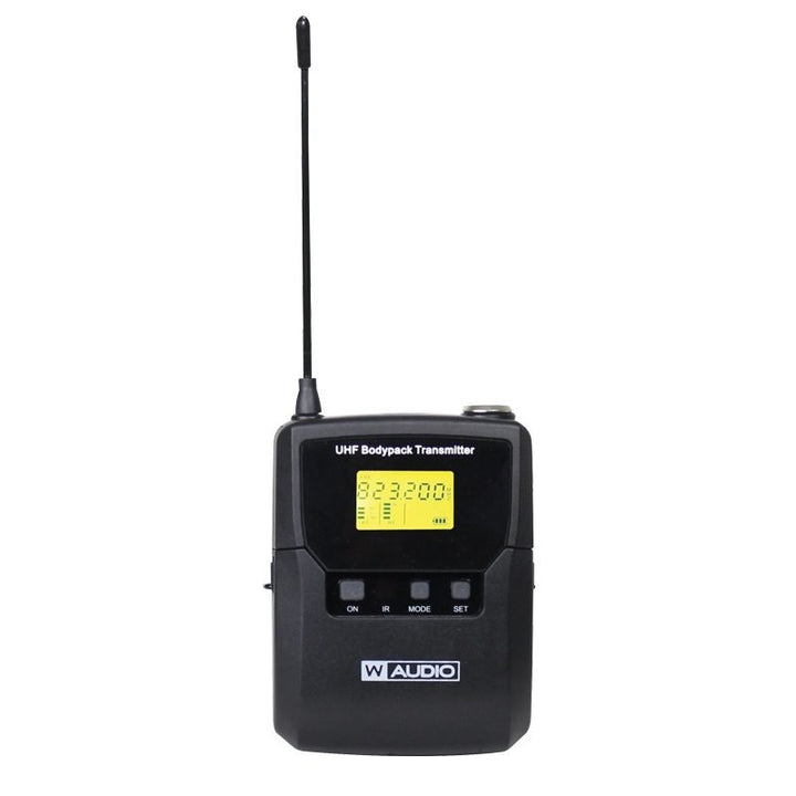 W Audio DQM 800 Series Belt Pack Kit - Transmitter with Beige Headset & Lavalier Microphones - Ev - Entz Music
