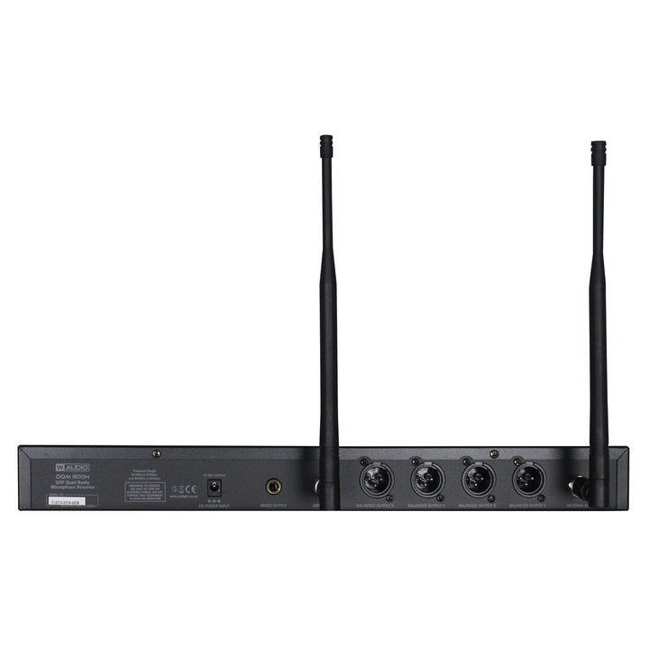 W Audio DQM 800H Quad Handheld UHF Radio Microphone System (823Mhz - 865Mhz) - Professional Wireless Mic Set - Ev - Entz Music