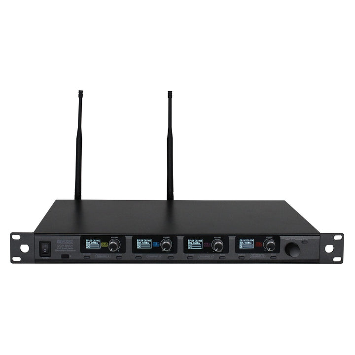 W Audio DQM 800H Quad Handheld UHF Radio Microphone System (823Mhz - 865Mhz) - Professional Wireless Mic Set - Ev - Entz Music