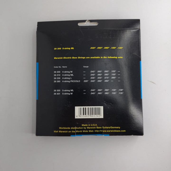 Warwick Black Label 39300 - 5 - ML 5 String Bass Strings - Ev - Entz Music