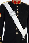 White Leather Side/Tenor Drum Sling - Ev - Entz Music