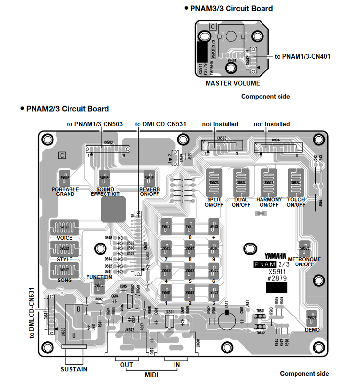 Yamaha Circuit Board for YPT - 300 - WE00540R - Ev - Entz Music