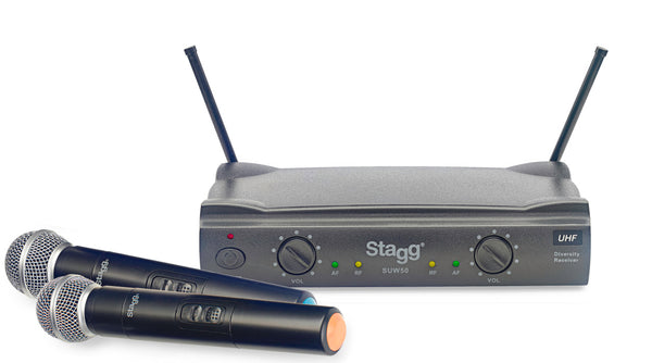 Stagg SUW50 FH 2 Channel Wireless Twin Handheld Microphone System