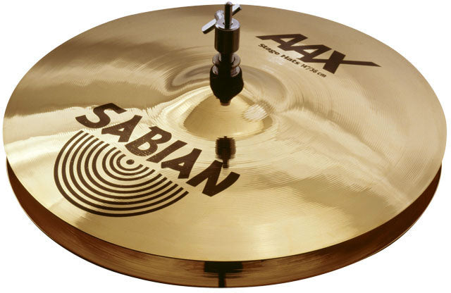 Sabian AAX 14" Stage Hi-Hats - Old Logo - Bright and articulate hi-hats with B20 bronze construction.