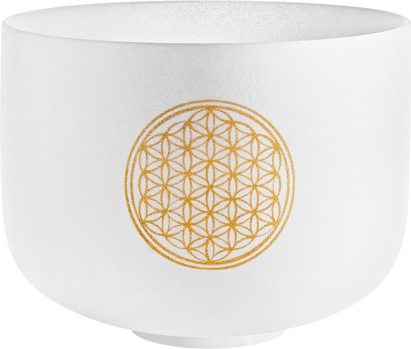 MEINL Sonic Energy Crystal Singing Bowl, Flower of Life 128 Hz, 10" / 25 cm