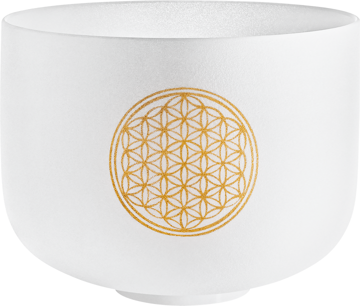 MEINL Sonic Energy Crystal Singing Bowl, Flower of Life 128 Hz, 10" / 25 cm