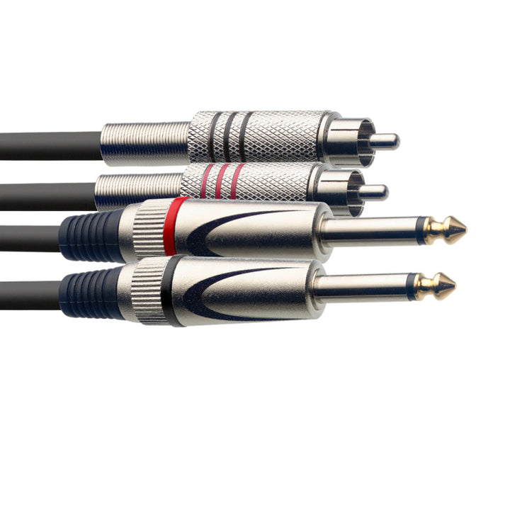 Stagg Twin cable, jack/RCA (m/m), 1.5 m (5')