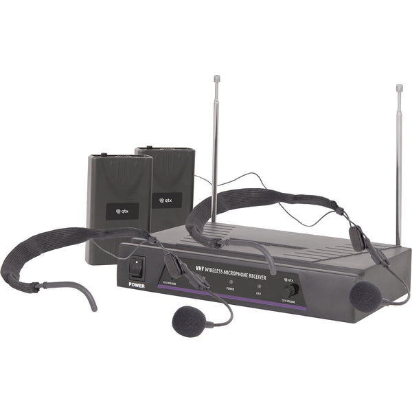 QTX VN2 Dual Neckband Microphone VHF Wireless System