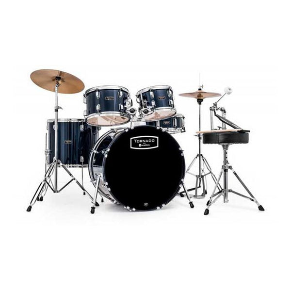 Mapex Tornado Compact Drum Kit inc Hardware and Cymbals in Navy Blue 18"