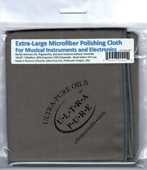 Ultra-Pure Extra Large Polishing Microfiber Cloth (Grey)