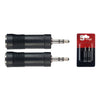 Stagg AC-PFSJMSH Balanced 1/4 inch Jack to Stereo Minijack Adaptor (Twin Pack)