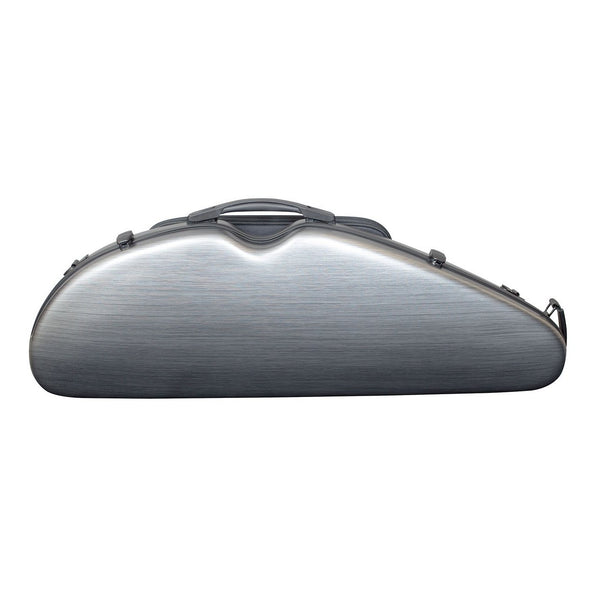 Hidersine Case Polycarbonate Violin 4/4 Halfmoon Brushed Silver