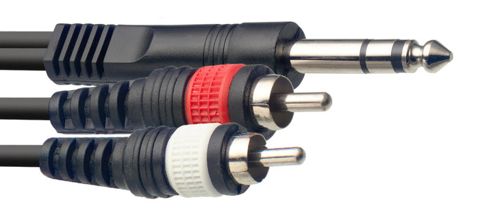 Stagg Y-cable, jack/RCA (m/m), 3 m (10')