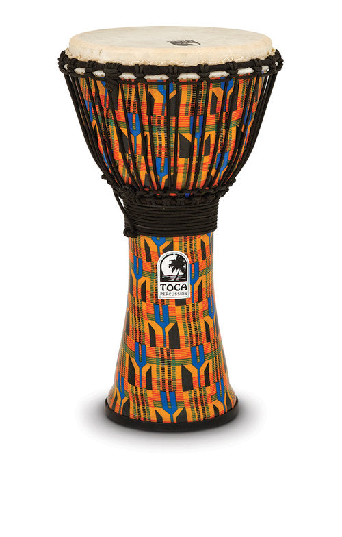 Toca Freestyle Rope Tuned 12" Djembe, Kente Cloth